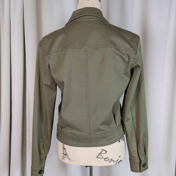 Derek Lam 10 Crosby Gwen Field Jacket Olive Green Cropped Utility Size 2 - Picture 16 of 16